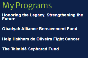 Sidebar displaying enrolled programs using GFSearch to display Gravity Forms entries for user dashboards